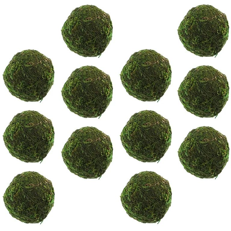 12pcs Moss Balls Natural Decorative Green Mossy Balls Vase Bowl Filler Decor - Walmart.com | Walmart (US)