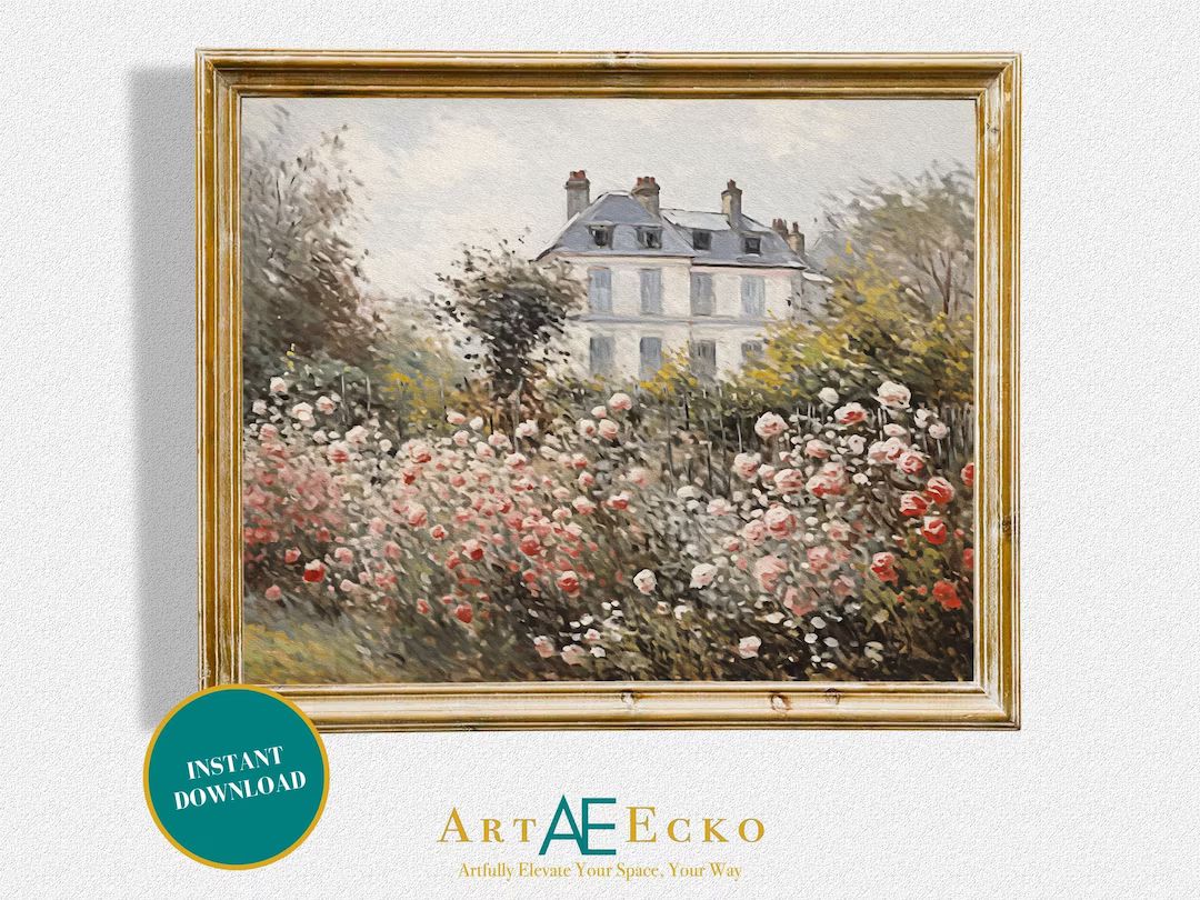 Cottage Rose Garden | Vintage Spring Print | PRINTABLE Wall Art | Vintage Art | Digital DOWNLOAD ... | Etsy (CAD)