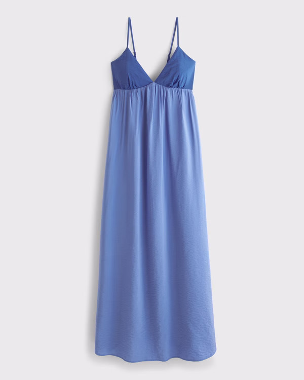Bra-Free Flowy Tie-Back Maxi Dress | Abercrombie & Fitch (US)