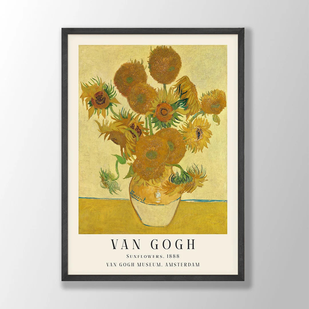 Van Gogh Print | Sunflowers Print, Van Gogh Poster, Museum Exhibition Poster, Van Gogh Paintings,... | Etsy (UK)