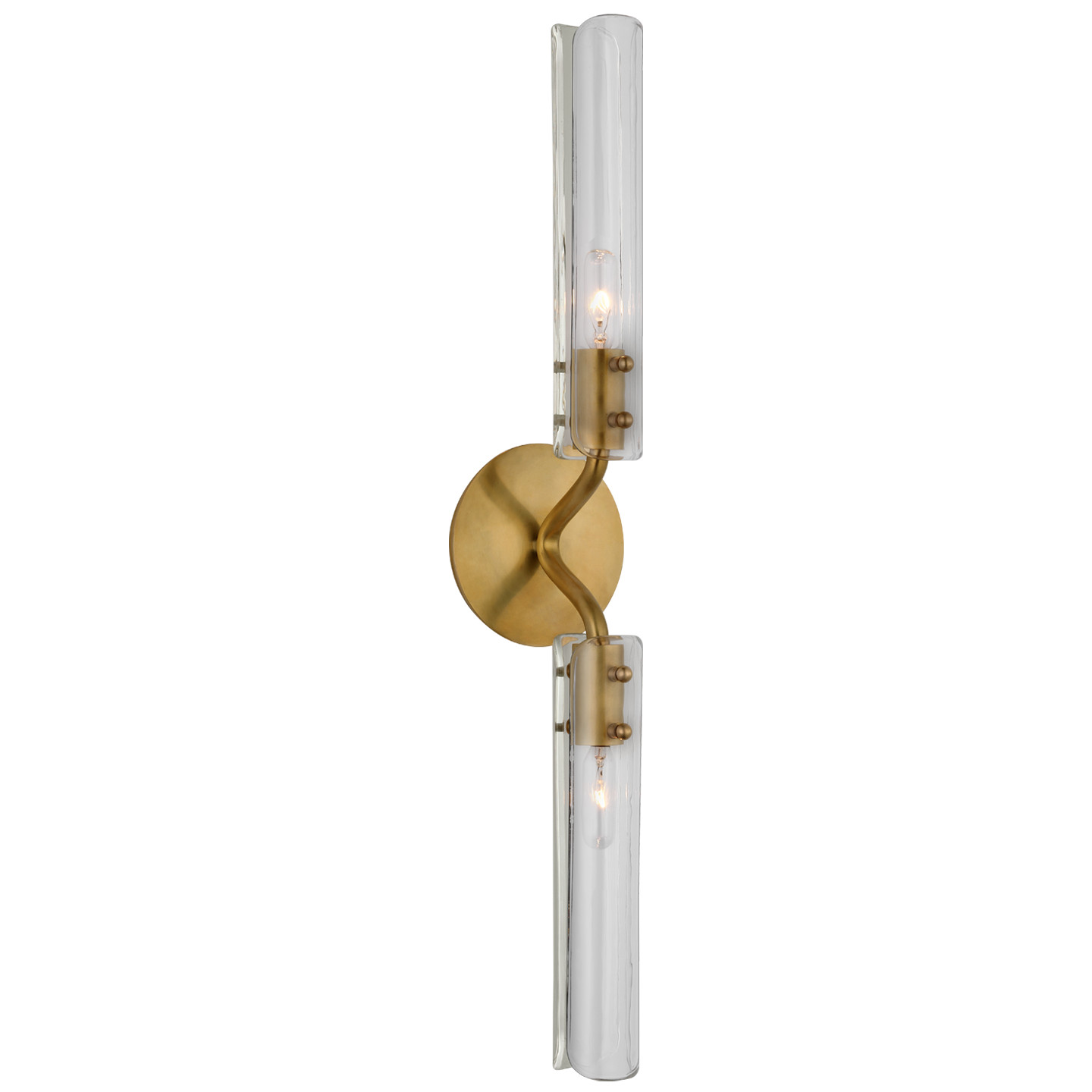 Casoria 23" Linear Sconce in Hand-Rubbed Antique Brass with Clear Glass | Visual Comfort