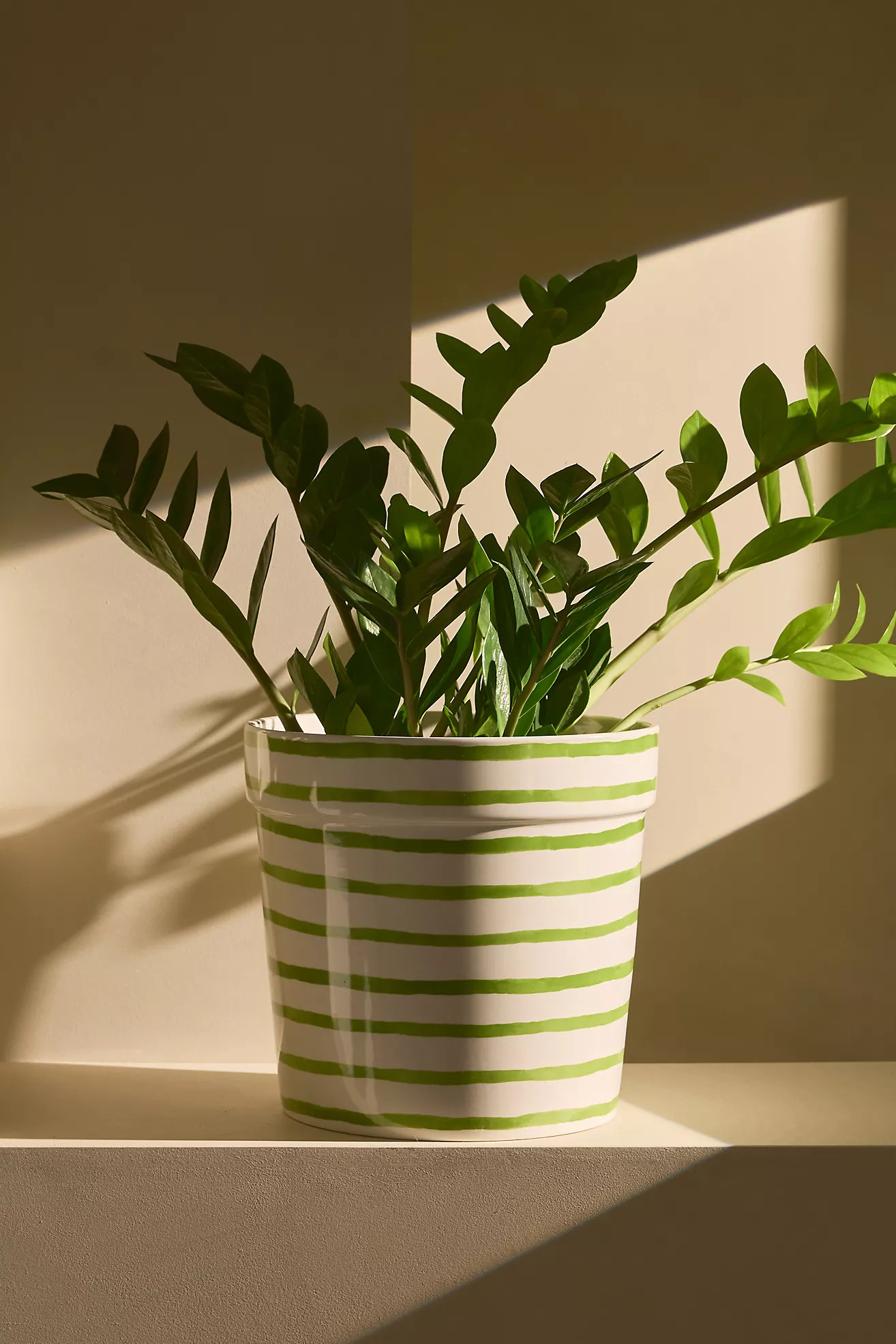 Glazed Stripe Ceramic Planter | Anthropologie (UK)