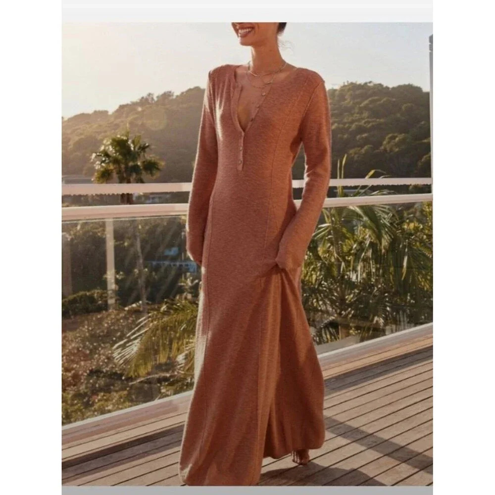 Free People Beach El Topo Sweater Maxi Dress Sz xs | Poshmark