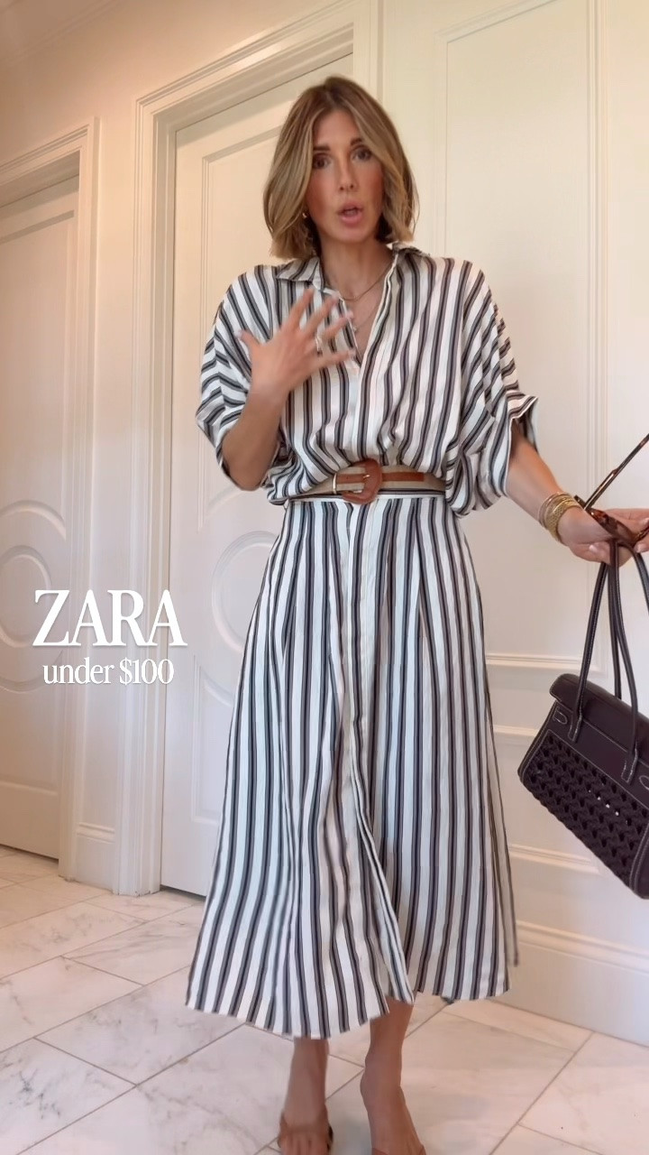 Zara outfit idea! I love how this dress comes with a built-in belt. So easy to style!

#LTKootd #LTKSeasonal