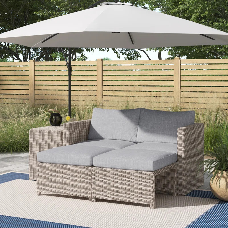 Morland 5 Piece Rattan Sectional Seating Group with Cushions | Wayfair North America