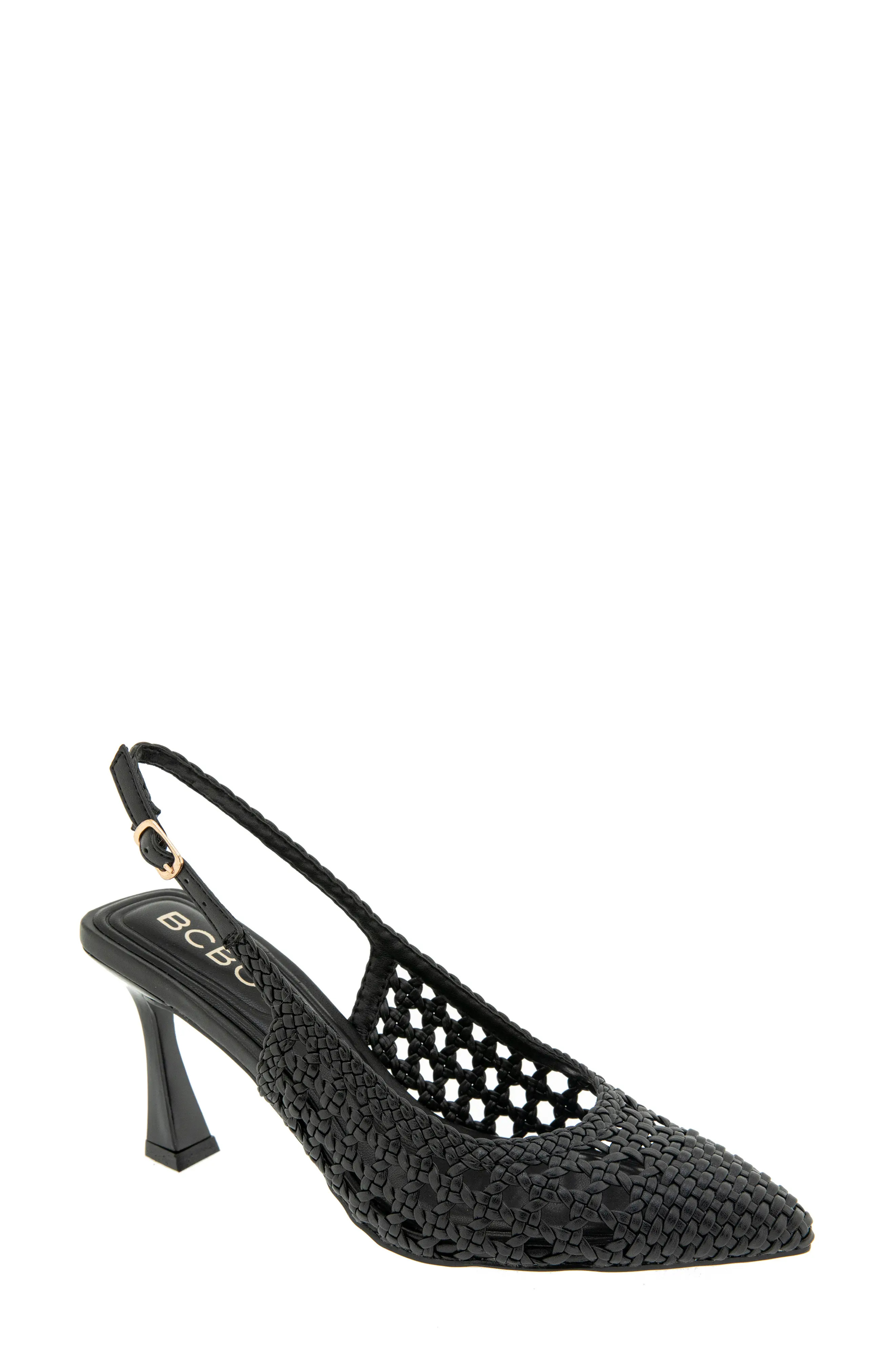 bcbg Issa Slingback Pointed Toe Pump in Black at Nordstrom, Size 8 | Nordstrom