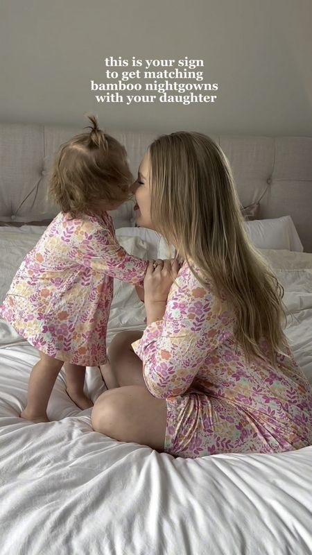 matching bamboo nighties with my baby girl 🥹 #mommyandme 
Bamboo Pajamas | sleepwear 
#LTKFamily
#LTKKids 

#LTKfindsunder50