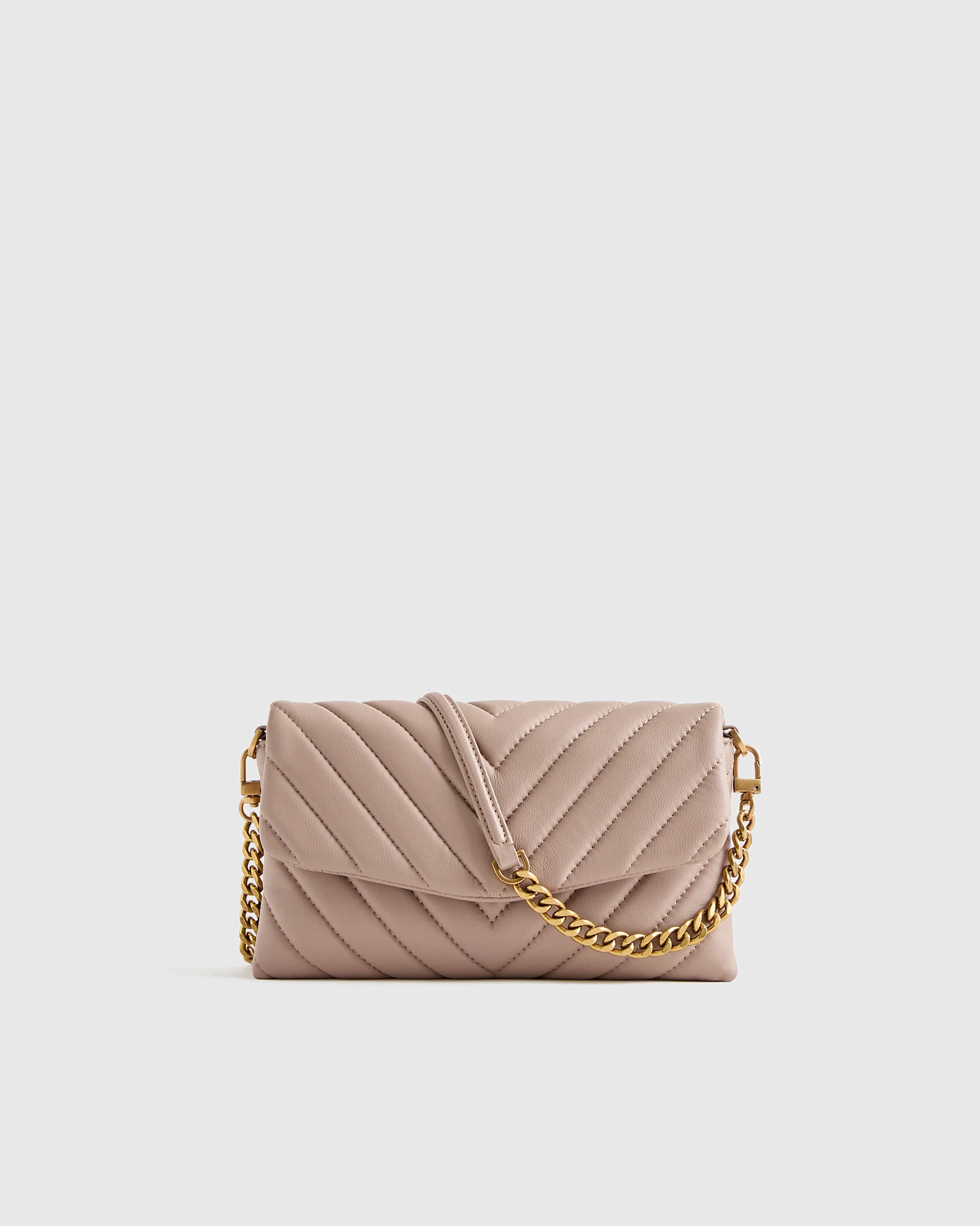 Quince | Women's Italian Leather Quilted Wallet Crossbody in Golden Tan | Quince
