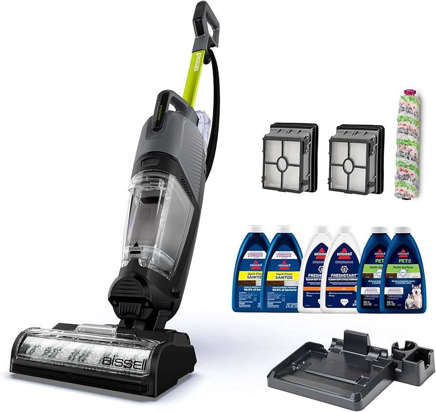 Bissell CrossWave HydroSteam Deluxe Steam Mop, 3-in-1 Wet Dry Vacuum Mop with Steam Function, Har... | Amazon (US)