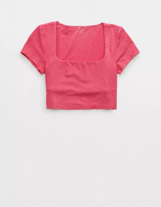 OFFLINE By Aerie Real Me Square Neck T-Shirt | Aerie