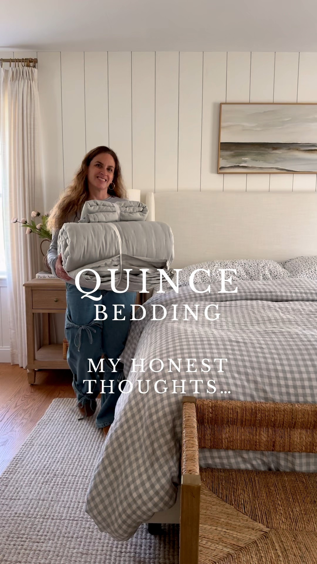 @quince offers high quality products at an affordable price. I love their use of premium and organic materials.  We’re obsessed with our new quilt and floral organic cotton sheets. It looks beautiful paired with our favorite checkered linen duvet!

#quincepartner 

#LTKHome