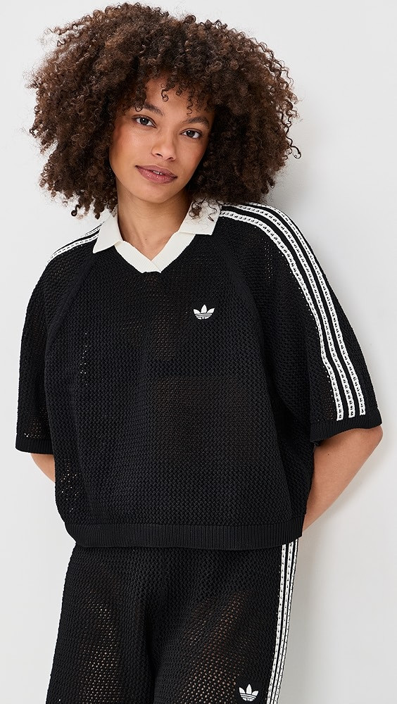 adidas Crochet Polo | Shopbop | Shopbop