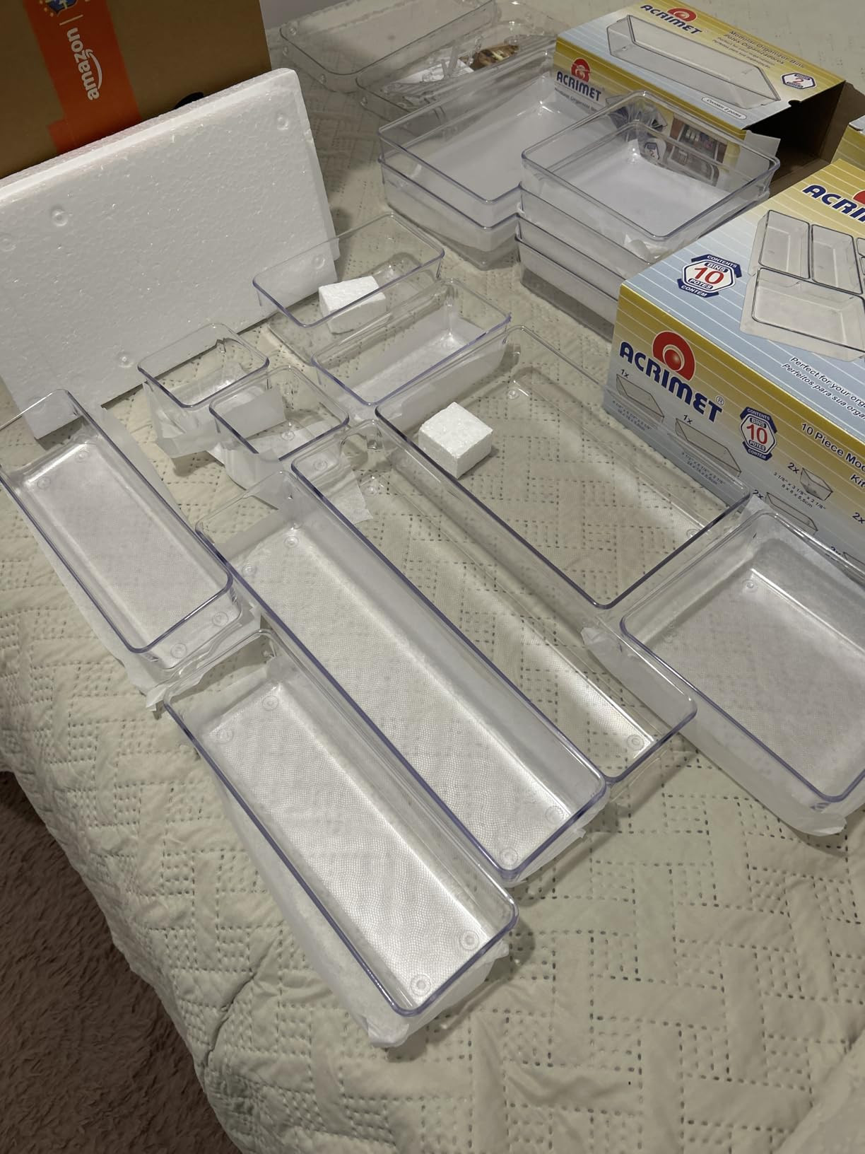 Acrimet Organizador Modular de Gavetas Transparente, Kit com 10 Potes | Tamanhos Sortidos para or... | Amazon (BR)