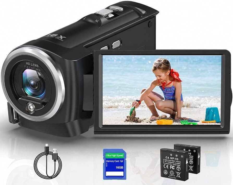 2.7K Video Camera Camcorder QHD 56MP YouTube Vlogging Camera | Amazon (US)