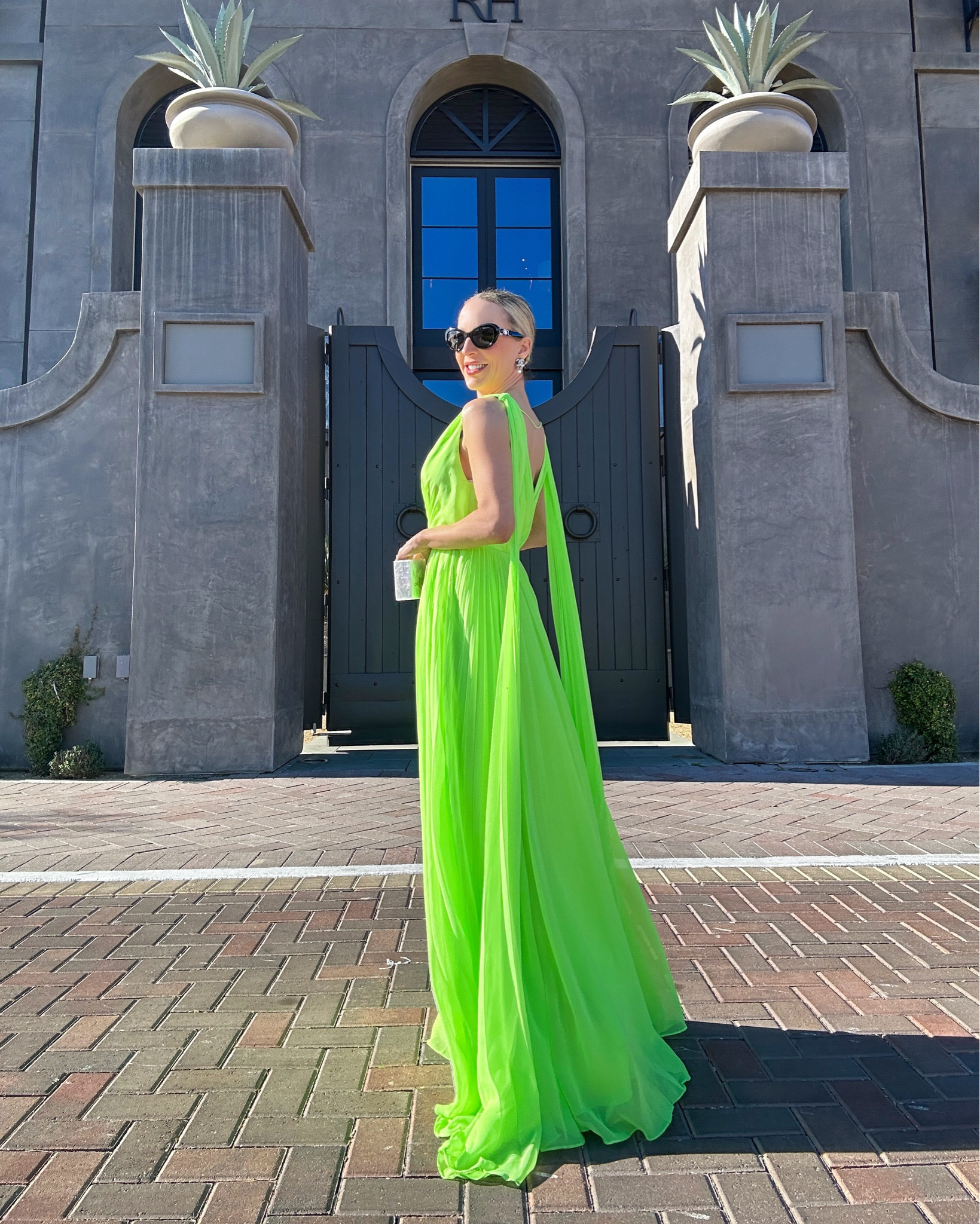 Neon green maxi outlet dress