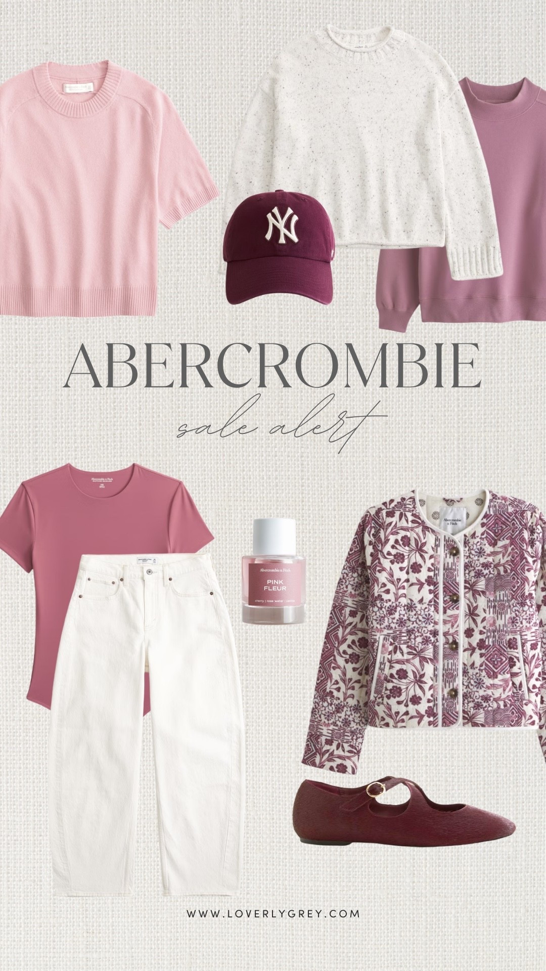 This pink and burgundy color combo has me obsessed. These Abercrombie fall finds are such a cute way to add color to sweaters, denim and everyday outfits without going too bright.