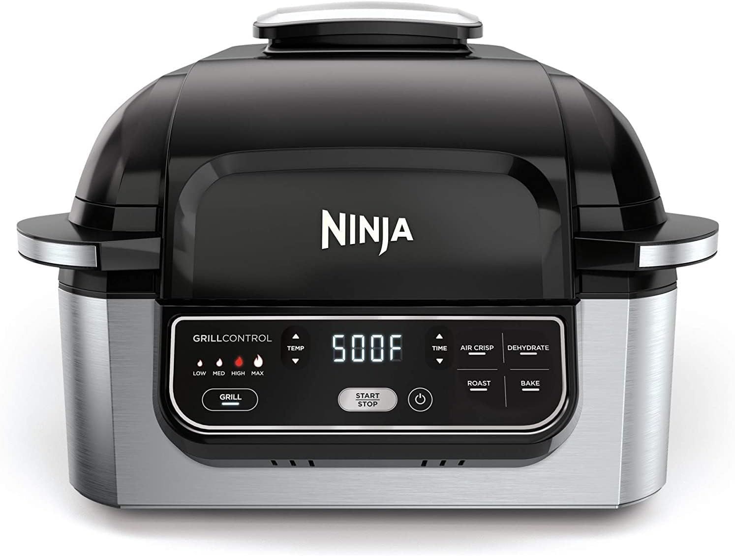 Ninja AG301 Foodi 5-in-1 Indoor Electric Grill with Air Fry, Roast, Bake & Dehydrate - Programmab... | Amazon (US)