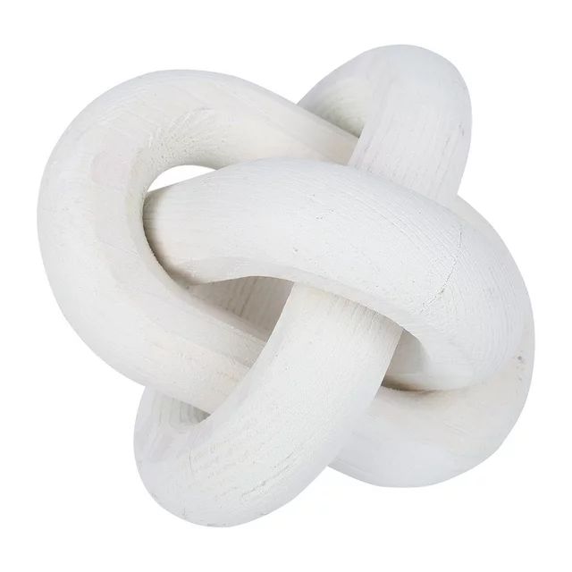 Wood Chain Link Decor 3-Link,4 Inch Dia, Knot Decor,White/Wood Color Hand Carved Decorative Objec... | Walmart (US)