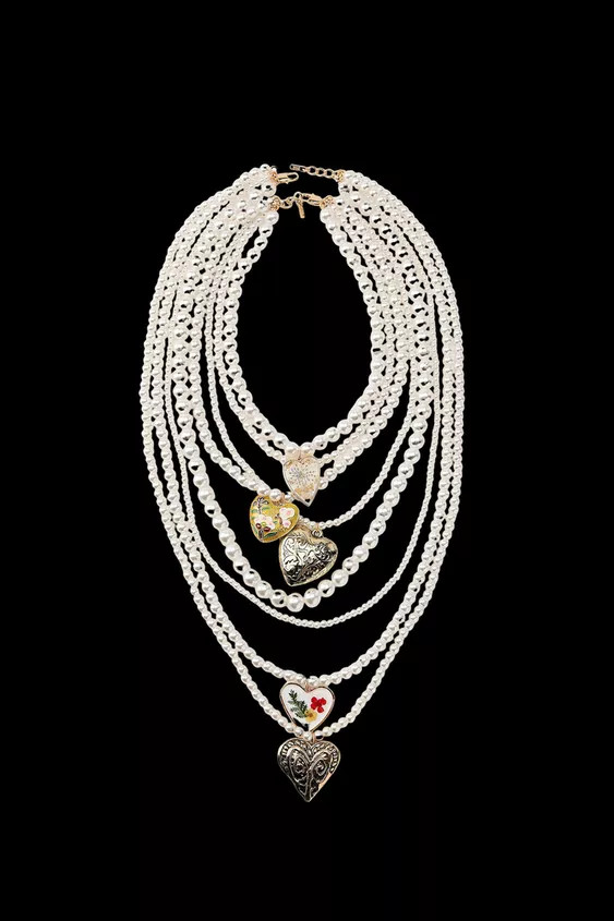 PACK OF 2 HEART AND PEARL NECKLACES | Zara US