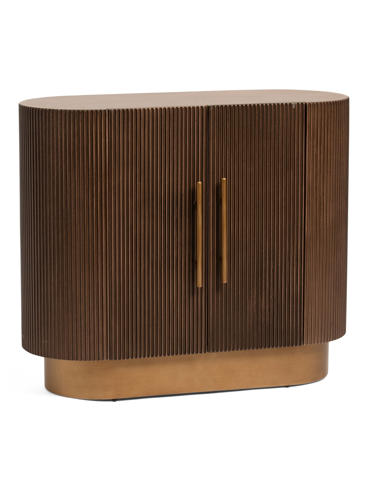 32x28in Fluted Wood Rounded 2 Door Cabinet | TJ Maxx