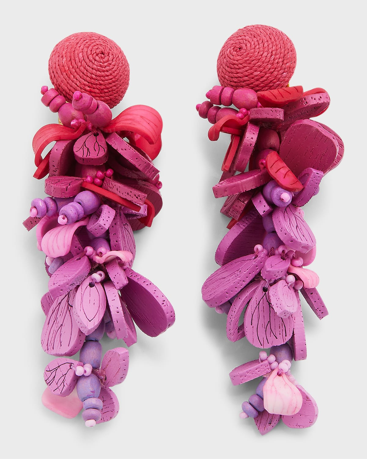 Wooden Flower Cluster Earrings | Neiman Marcus