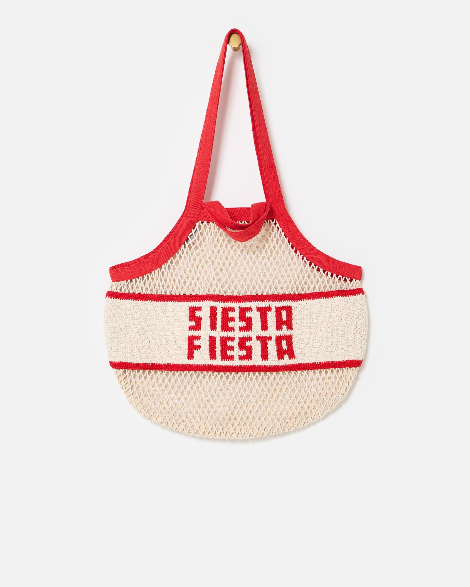 Cream & Red Siesta Fiesta Net Shopper Bag | Oliver Bonas | Oliver Bonas (Global)
