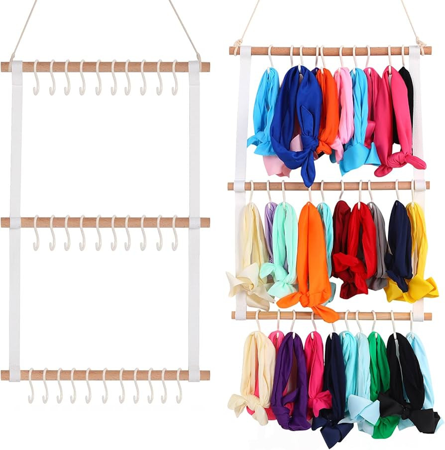 Hipcheer Headband Holder for Baby Girls, 30 Hooks Headband Organizer for Baby Girls, Baby Headban... | Amazon (US)