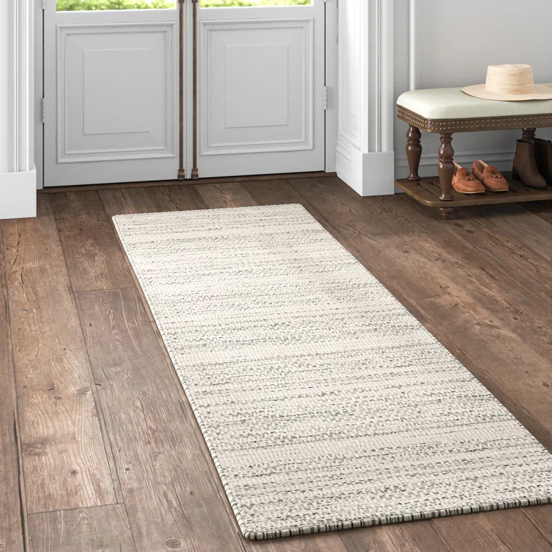 Sylvie Chevron Flatweave Wool Cream/Black Area Rug | Wayfair North America