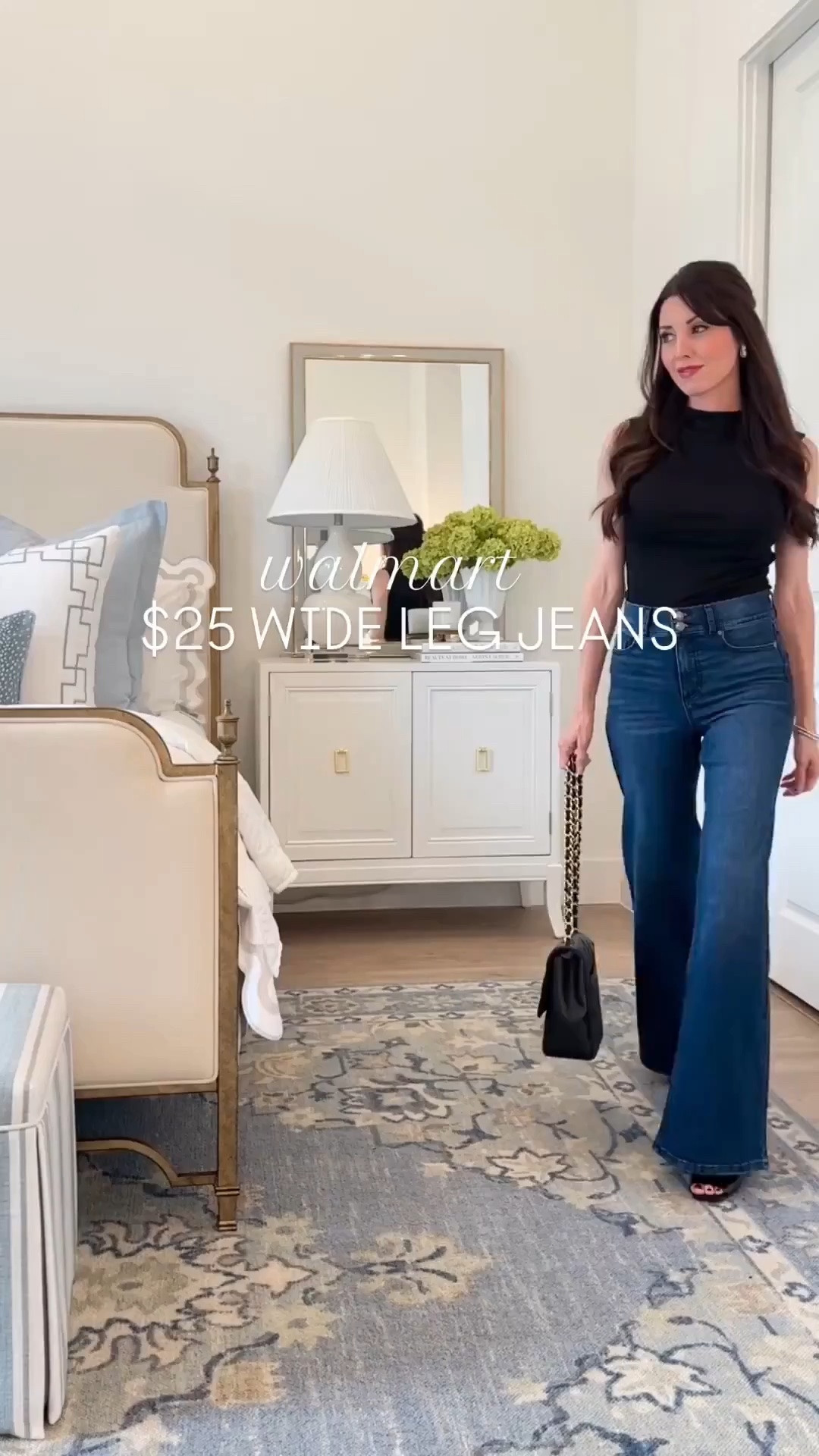 Most flattering & affordable wide leg jeans 💙 fall outfit ootd jeans and top outfit mock neck shirt 

#LTKootd #LTKgrwm #LTKdayinmylife