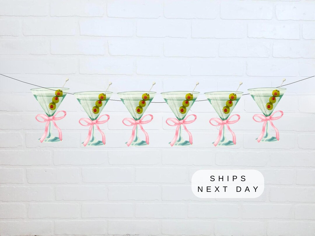 Olive Martini Garland Martini Birthday Decorations Tini Bit Older Birthday - Etsy | Etsy (US)