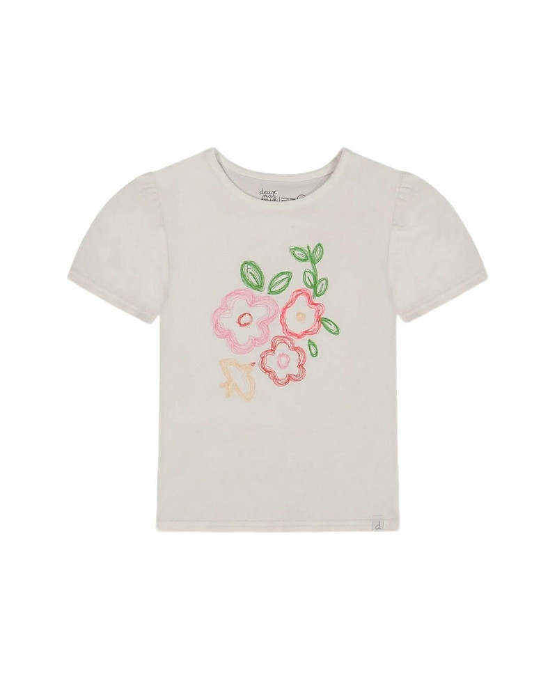 Deux par Deux Girls' Organic Cotton Tee with Puff Sleeve - Little Kid | Bloomingdale's (US)