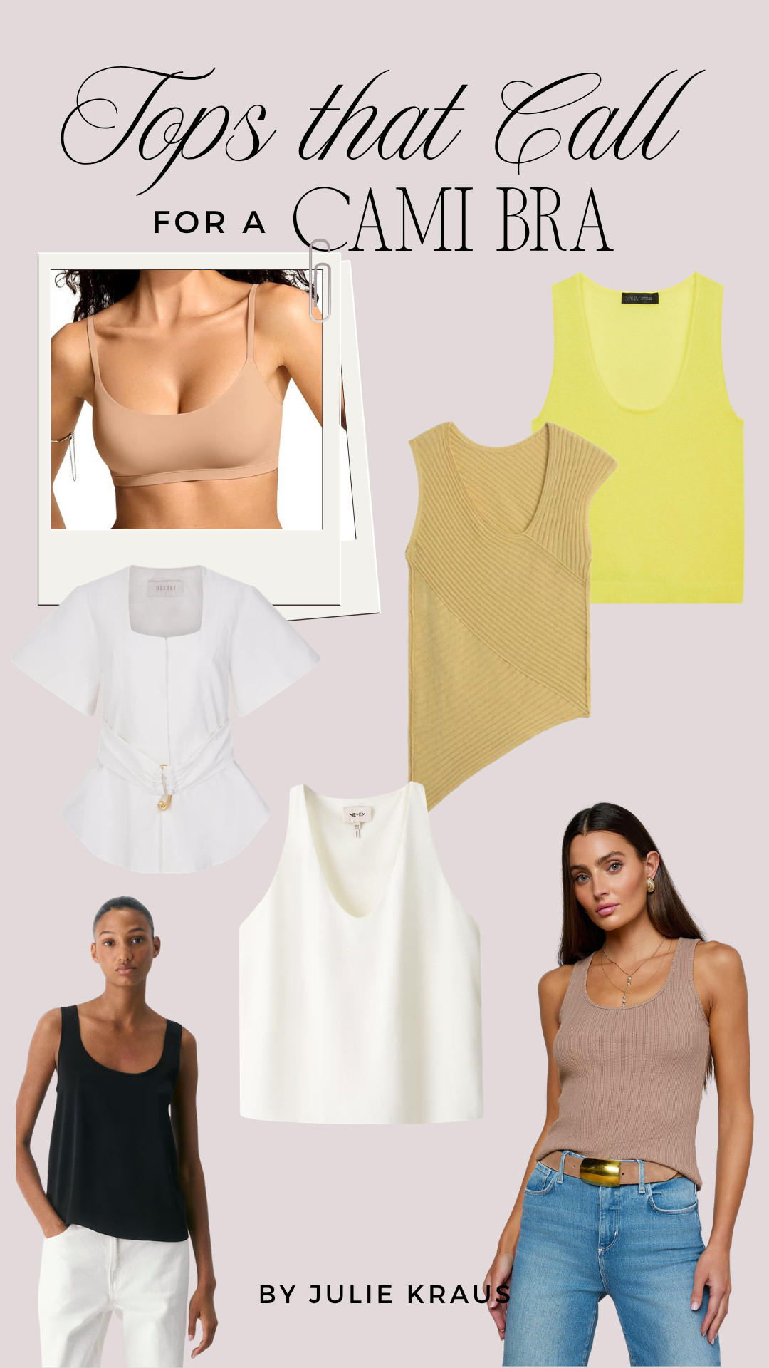 My favorite spring tops that call for a great Cami Bra. I always reach for my VertVie for looks like these. Cami Bra Outfit Ideas • Spring Tops 2026 • Stylist Approved Tops 

 #LTKSeasonal #LTKOver40