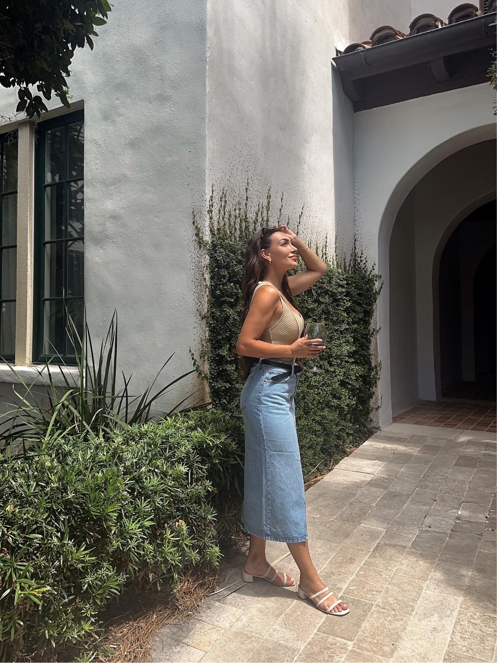 goodbye summer! this summer to fall transition fit is perfect for the season. denim midi skirt from abercrombie and free people top paired with reformation sandals 🤍

#LTKSeasonal #LTKstyletip #LTKfindsunder100