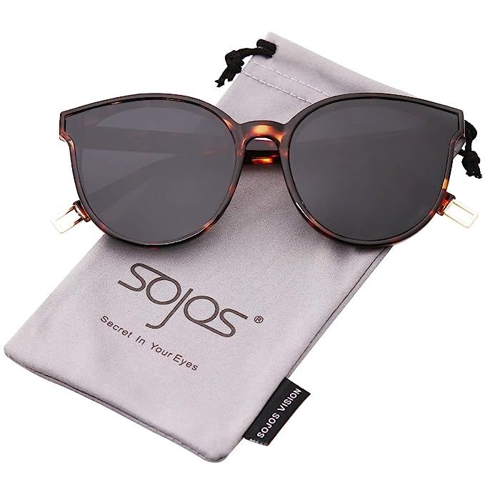 SOJOS Fashion Round Sunglasses for Women Men Oversized Vintage Shades SJ2057 | Amazon (US)