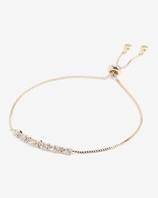Cubic Zirconia Pull Chain Bracelet | Express