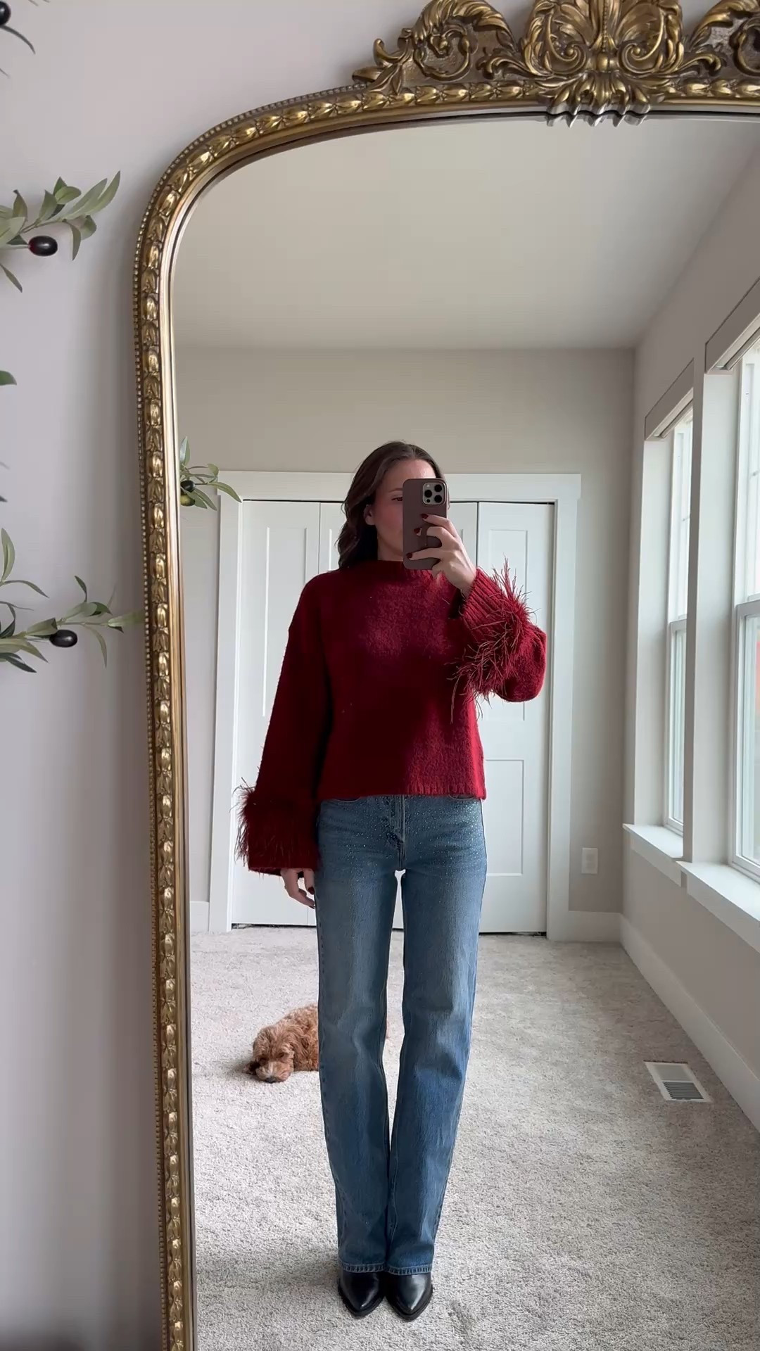 Last minute holiday outfit on sale! Wearing a small sweater and size 25 denim. 

Holiday outfit | feather sweater | sparkle denim | Abercrombie finds | New Year’s Eve | holiday style 

#LTKHoliday