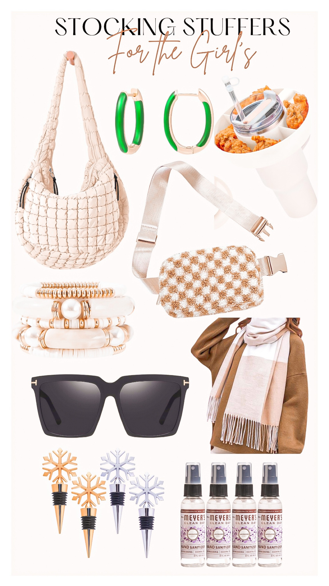 Stocking stuffers for her 🎁🎄

Stocking stuffers, gifts for her, gift guide, crossbody bag, belt bag, quilted carry all bag, earrings , women’s jewelry, snack cup, Stanley accessories , bracelet, white and gold bracelet , scarf, Womens scarf , wine stopper , hand sanitizer 

#LTKHoliday #LTKGiftGuide #LTKfindsunder50
