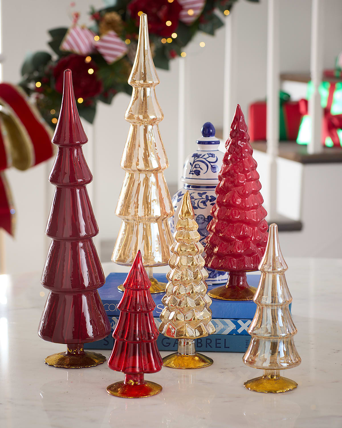 Traditional Glass Trees, Set of 6 | Neiman Marcus
