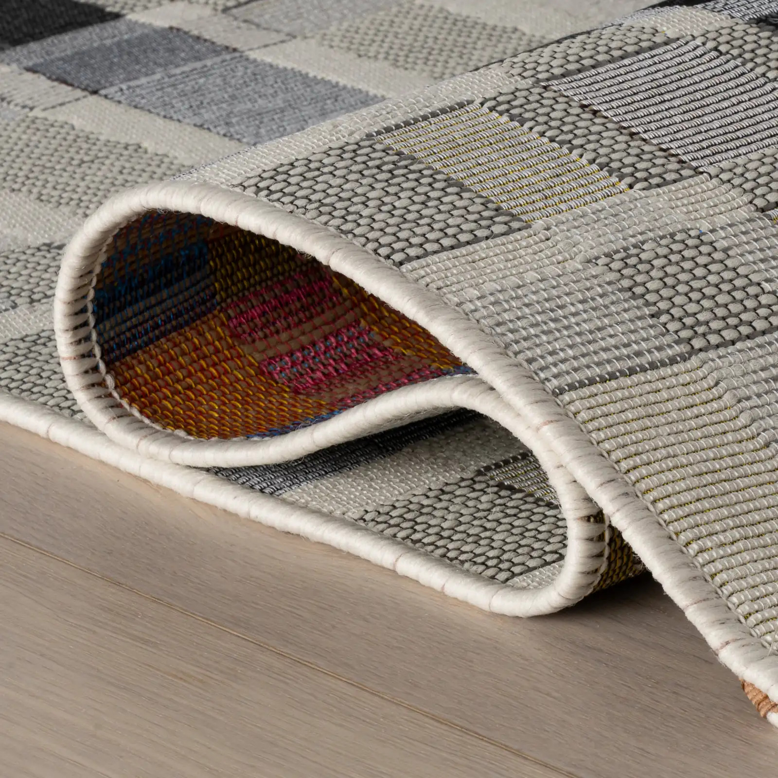 Mesael Modern Plaid Indoor/Outdoor Rug | Blue | Rugs USA