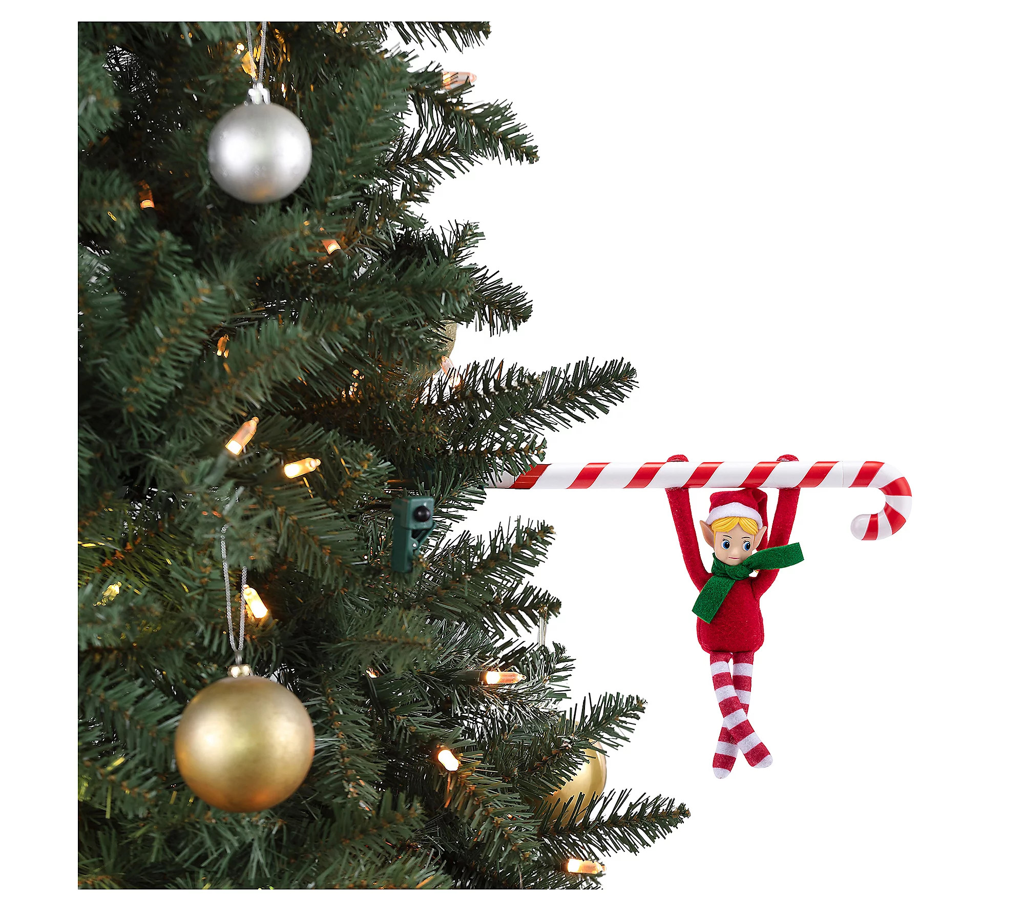 Mr. Christmas 6 in. Animated Candy Cane Elf Acrobat | QVC