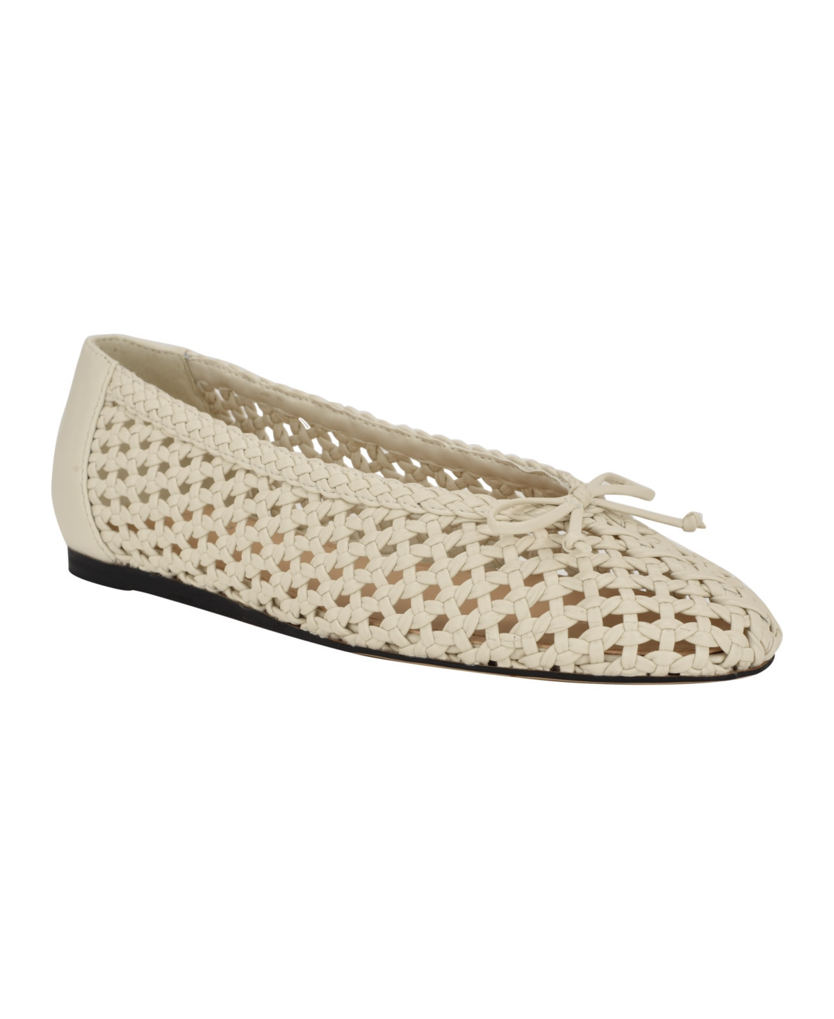 Calvin Klein Women's Zatoria Woven Ballet Flats - Ivory | Macy's