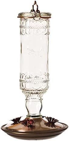 Perky-Pet 8107-2 Antique Bottle 10-Ounce Glass Hummingbird Feeder, Clear | Amazon (US)