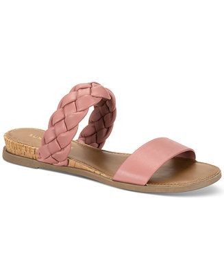 Sun + Stone Women's Easten Double Band Slide Flat Sandals, Created for Macy's - Macy's | Macy's