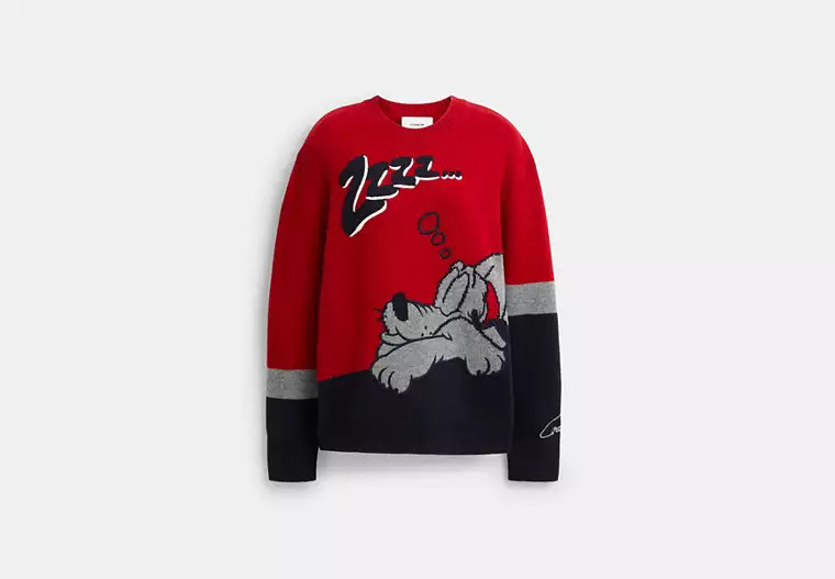Disney X Coach Pluto Crewneck Sweater | Coach (US)
