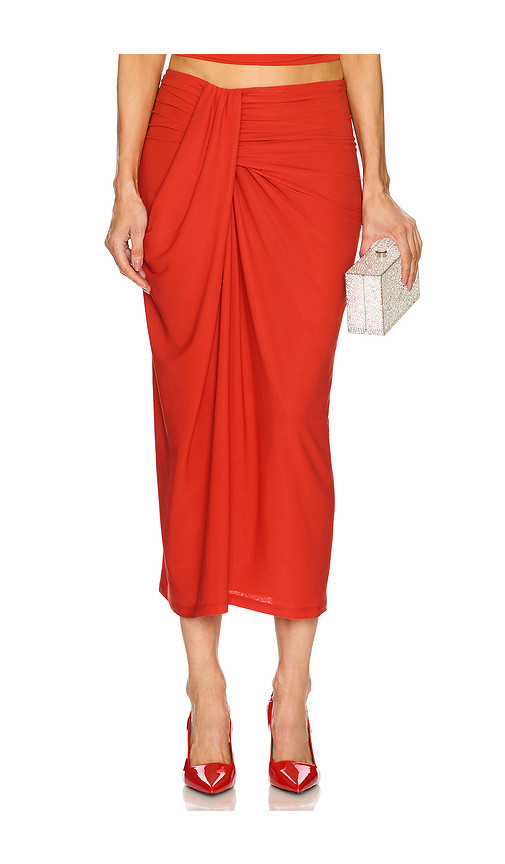 Ronny kobo falda midi rosalie en color rojo talla L | Revolve Clothing (Global)
