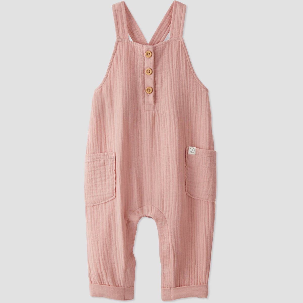 little Planet By Carter's Baby Gauze Overalls - Pink | Target