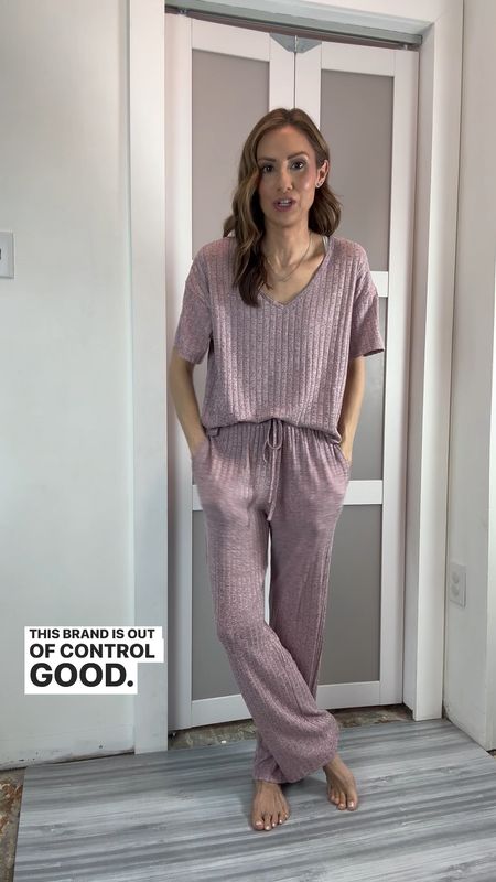 Use code WPTYS27K to get 30% off this set!! This matching loungewear pajama set is absolute perfection. It comes in lots of colors. I love the ribbed texture and the muted color scheme. It has a working drawstring and pockets. This is so versatile and comfy. From sleeping at home to wearing for family game night at the condo on vacation, it’s got you covered! I am wearing a size small.

#LTKfindsunder50 #LTKGiftGuide #LTKVideo