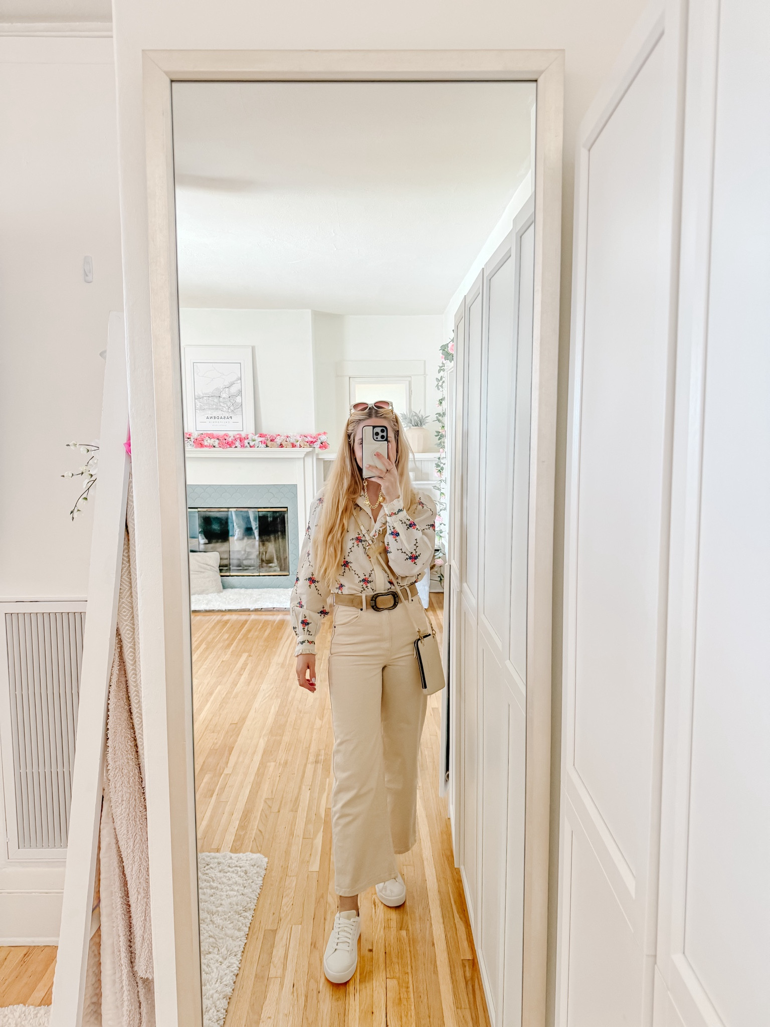 Sézane neutral colored outfit warm the blonde hair 

#LTKstyletip #LTKsalealert #LTKfindsunder100