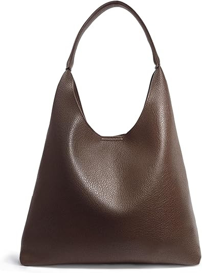Hobo Bags for Women Soft Vegan Leather Shoulder Handbag Slouchy Tote Purses | Amazon (US)
