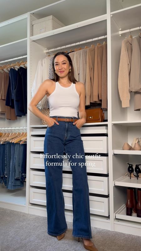 Effortlessly chic spring outfit idea — up to 40% off Calvin Klein + an extra 20% off with code SPRING

CK tank xs
CK jeans 25 [runs big]
Reversible belt xs

#LTKSeasonal #LTKsalealert